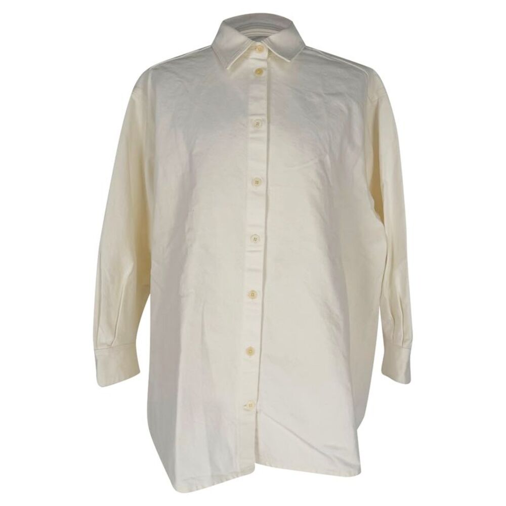 The Row Button-Down Shirt in White Cotton - Picture 1 of 6
